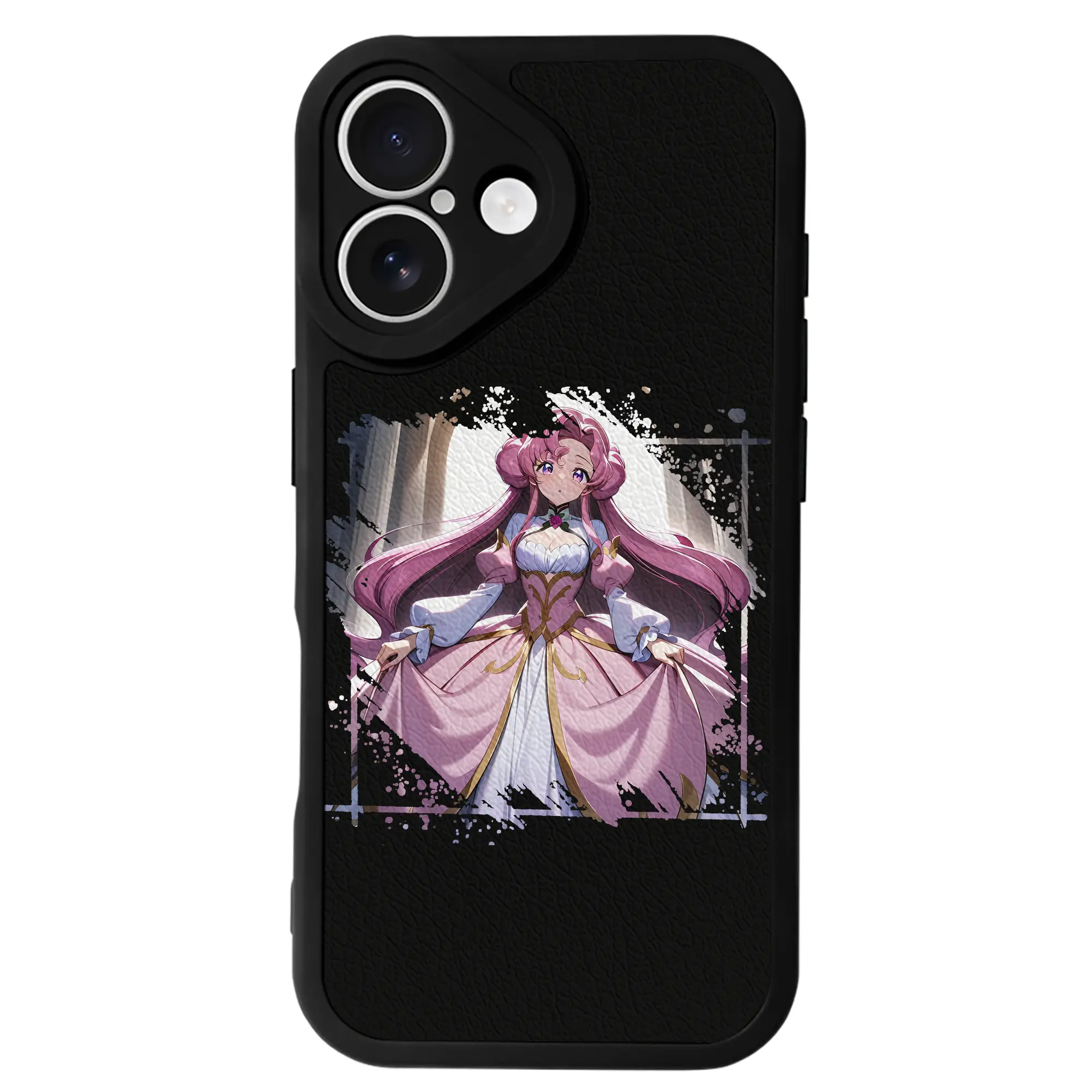 コードギアス 反逆のルルーシュ グッズ ユーフェミア・リ・ブリタニア - IPhone 16シリーズ対応 ・ シリコンスマホケース ・ レザー調 ・ 高精度フィット ・ 耐衝撃 ・ ワイヤレス充電対応 ・ 精密カット